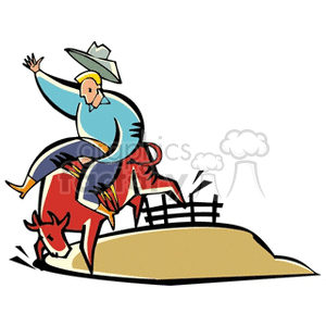 cartoon rodeo clipart. Commercial use image # 128647