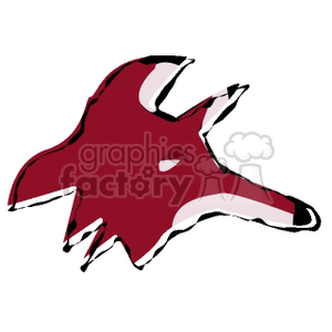 Head of a Fox clipart. Commercial use image # 128811