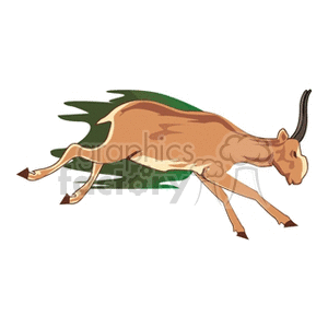 Running Gnu clipart. Royalty-free image # 129699