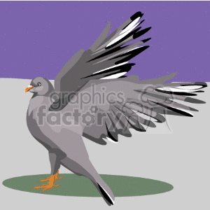 clipart - Dove wings up.