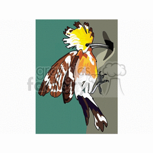 Yellow crested woodpecker on side of a tree