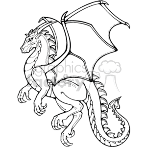 cartoon dragon clipart. Royalty-free image # 132043