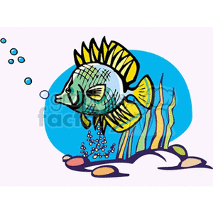 underwater tropical fish clipart. Commercial use image # 132475