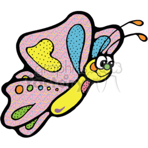Patchwork butterfly clipart. Commercial use image # 133063