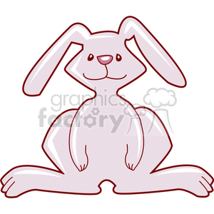 clipart - Big footed pink rabbit.