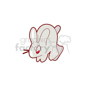 Red eyed rabbit clipart. Commercial use image # 133341