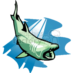 green shark clipart. Commercial use image # 133567