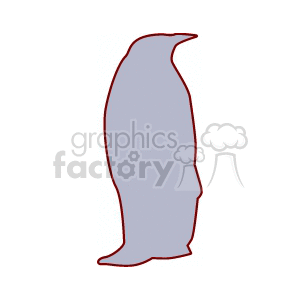 a gray penguin ourlined in red clipart. Royalty-free image # 133701