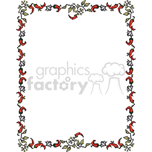 Chili pepper border clipart. Royalty-free image # 133994