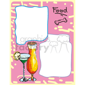 Cocktail photo frame clipart. Commercial use image # 134079