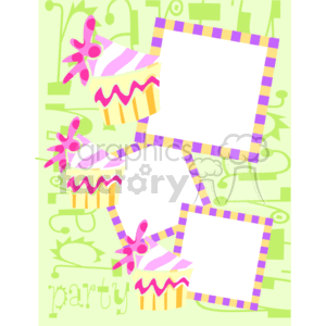 Cupcake photo frame clipart. Royalty-free image # 134124