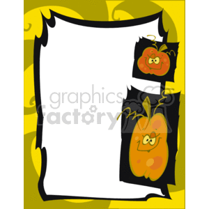 Halloween photo frame with pumpkins clipart. Commercial use image # 134179