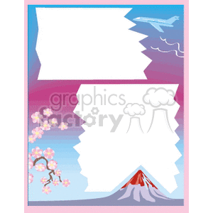border borders frame frames vacation vacations plane Travel007.gif Clip Art Borders Travel mountain mountains nature