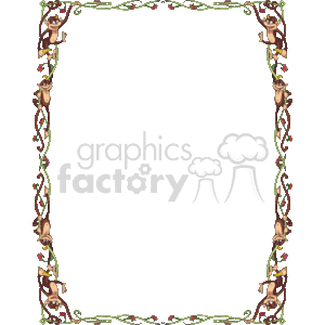 monkey border frame clipart. Royalty-free image # 134316
