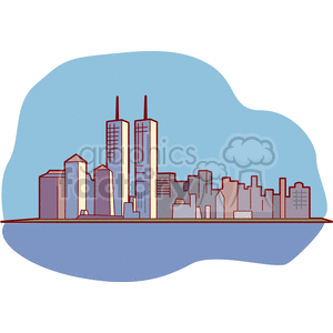 skyline clipart. Commercial use image # 134469