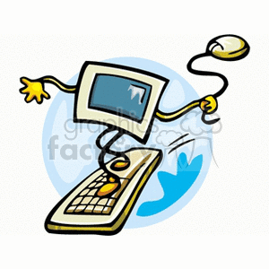 Computer surfing the Web clipart. Royalty-free image # 135913