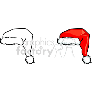 Santa Claus hats clipart. Commercial use image # 137508