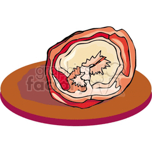 Red and orange geode  clipart.