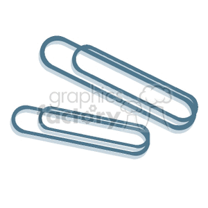 Cartoon paper clips  clipart. Commercial use image # 138623