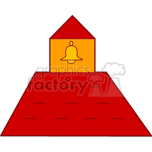 Cartoon school house with a bell  clipart. Royalty-free image # 138755