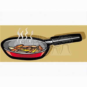   cook cooking frying pan fry food  chips2121.gif Clip Art Food-Drink 