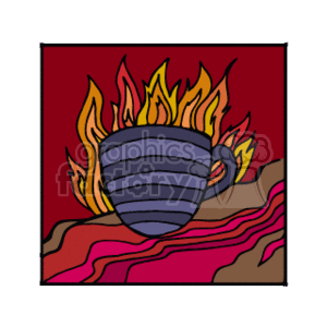 flaming_cup clipart. Royalty-free image # 140582