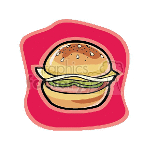   cheeseburger cheeseburgers burgers burger sandwich food hamburger hamburgers meat beef  sandwich2.gif Clip Art Food-Drink 