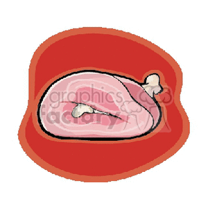 Ham shank clipart. Commercial use image # 142178