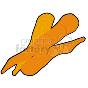 three orange carrots clipart. Royalty-free image # 142260