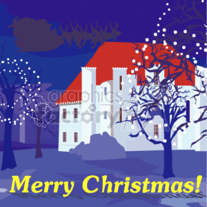   christmas xmas santa claus merry house houses winter snow night reindeer lights tree decoration silhouette 0_christmas027.gif Clip Art Holidays Christmas 