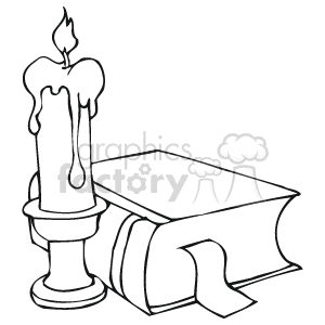  candle candles bible bibles religion   xmas_015bw Clip Art Holidays Christmas 