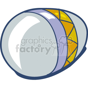 Blue grey and gold Easter egg clipart. Commercial use image # 144214