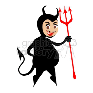 man in a devil costume clipart. Royalty-free image # 144819