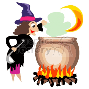 witch and her cauldron