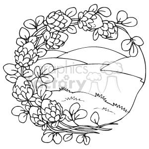  black white wreath clipart. Commercial use image # 145636