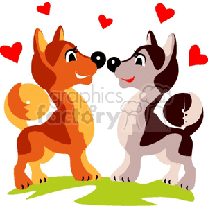 Puppy love clipart. Royalty-free image # 146075