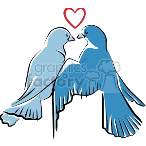 Love birds clipart. Commercial use image # 146215