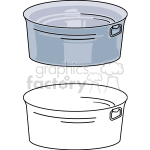   water bucket buckets pan bowl bowls  PMM0138.gif Clip Art Household 