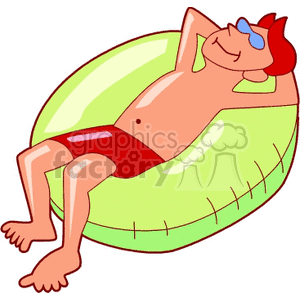   pool raft swimming toy toys rafts man guy sun bathing  float800.gif Clip Art Household 