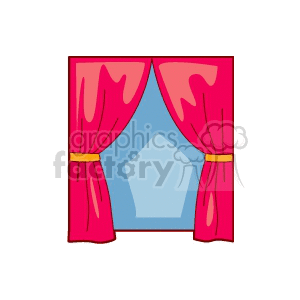 window with red curtains  clipart. Royalty-free image # 146822