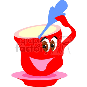 cartoon coffee cup clipart. Royalty-free image # 146940