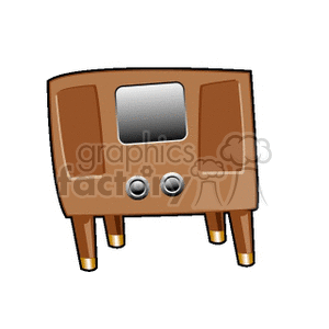   tv tvs television televisions  OLDTV02.gif Clip Art Household Living Room 