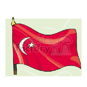  turkey flag with symbol clipart. Royalty-free image # 148787