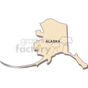 state-alaska cream clipart. Commercial use image # 149408