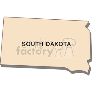 state- South Dakota Cream clipart. Commercial use image # 149414