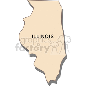 state-Illinois cream clipart. Commercial use image # 149420