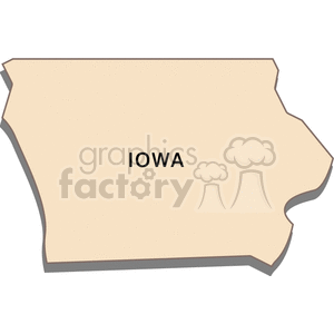 state-Iowa cream clipart. Commercial use image # 149422
