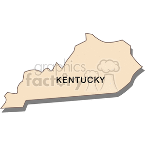 state-Kentucky cream clipart. Commercial use image # 149424