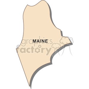 state-Maine cream clipart. Commercial use image # 149426