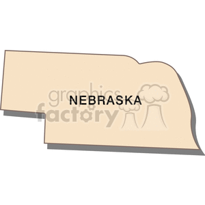 state-Nebraska cream clipart. Commercial use image # 149434